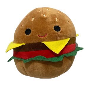 Squishmallow Carl The Cheeseburger Stuffed Plush Toy 4.5 Inch X 4.5 Inch